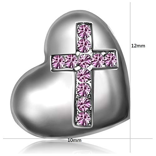 Jmqjewelry Cruz Religión Religiosa Corazón Piedra De Nacimie