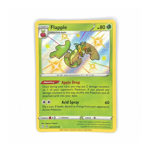 Flapple Sv13/122 - Carta Original Pokémon Shining Fates