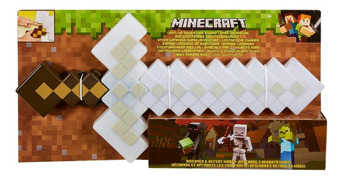 Espada De Minecraft Con Luz Led Y Sonido Color Blanco