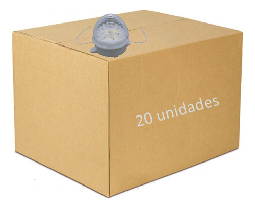 Kit 20 Estrobo Led Redondo Flash Decoração Uso Externo