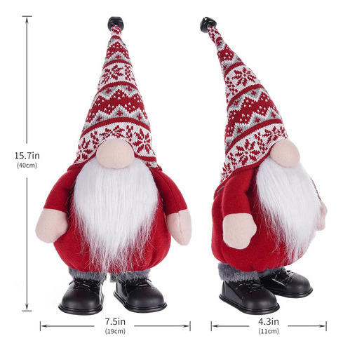 Gnomo Baile Navidad Canta Decoración Hogar Bonito Nomo