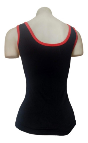 Imagen 6 de 7 de Musculosa Huracán Modal Blanca Bic Globomanía Rojo/negro