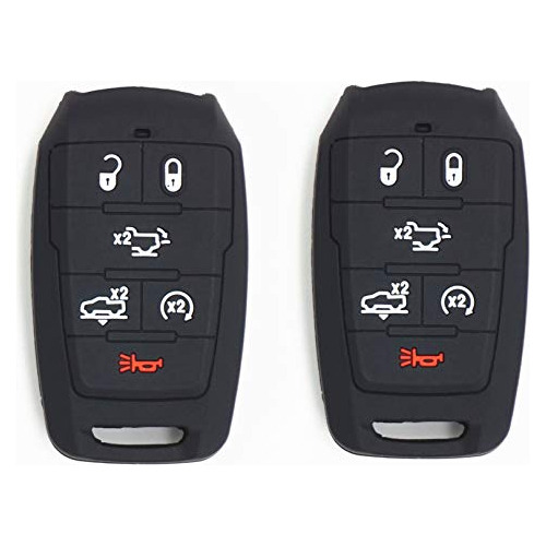 2pcs Silicona Negro Dodge 2021 2020 2019 Ram 1500 Remot...