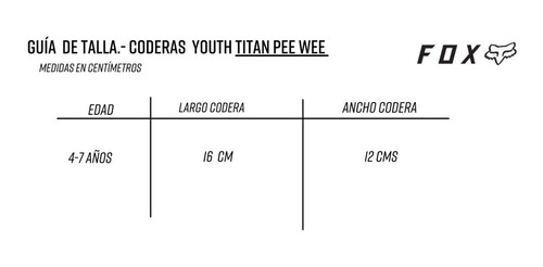 Imagen 3 de 3 de Coderas Fox Peewee Titan Gris Para Niños 4 A 7 Edad Mx Mtb