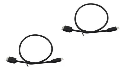 2 Cables Usb  B Micro/usb Tipo C/hhd-ssd-disco Duro De 50 Cm