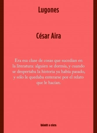 Libro Lugones De Cesar Aira