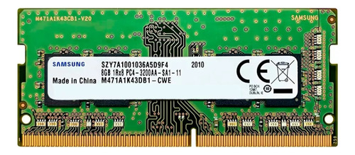 Memoria Ram Color Verde 8gb 1x8gb Samsung M471a1k43db1-cwe