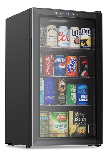 Frigobar Refrigerador Acero Inoxidable 123lata 100l Mini Bar