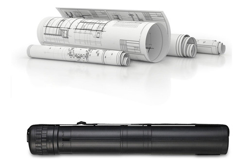 Tubo Expandible Para Carteles, Tubos Para Pintar, Negro