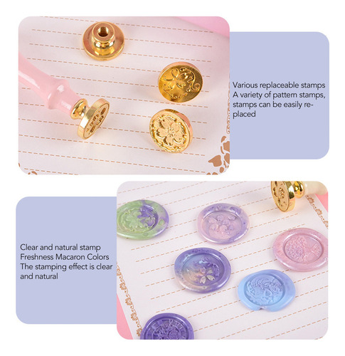 Pastillas De Cera De Sellado Para Retro Conjunto Sellos 9pcs