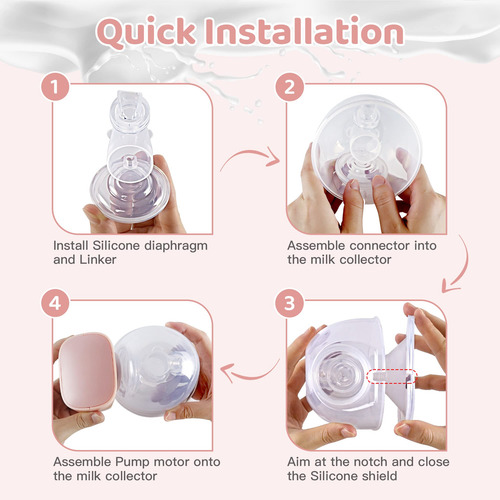 Extractor De Leche Eléctrico Manos Libres Kompoll, Rosa