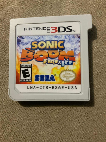 Sonic Boom Fire Y Ice Para Nintendo 3ds