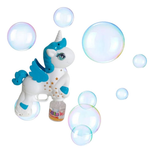 Pistola De Burbujas Con Luz Forma Unicornio Niña Burbujas
