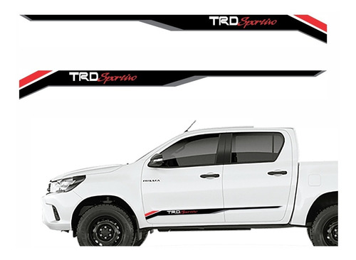 Par Adesivo Laterais Toyota Hilux 2016 Trd Sportivo Tuning 