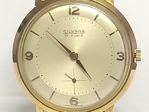 Relógio Pulso Silvana 11618 Anos 50 S/ Uso Plaquê Ouro 20 Mc