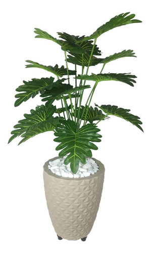 Planta Artificial Decoracao Enfeite Real + Vaso Polietileno | Parcelamento  sem juros