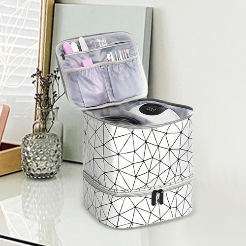 Organizador Portátil De Esmaltes De Uñas Con Doble Capa