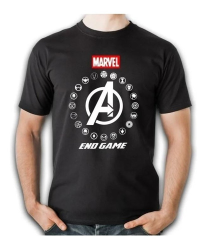 Endgame Avengers Camiseta Unisex Logos Marvel, Animemotion