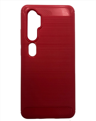 Funda Para Xiaomi Mi Note Pro 10 M2101k6r Tpu Carbono Flex Color Rojo