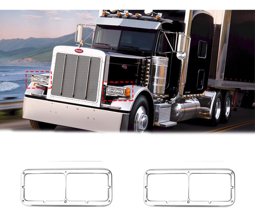 Bisel Cromado Para Faro Delantero Kenworth Classic Peterbilt