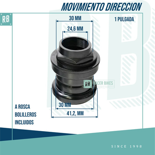 Imagen 2 de 10 de Movimiento Direccion Bicicleta Neco 1 Pulgada Rosca - Racer Bikes