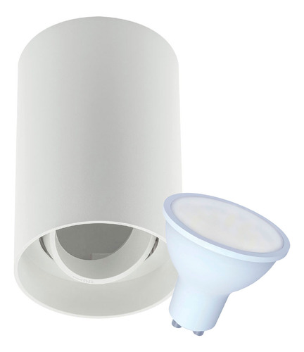 Spot Aplique Pared Redondo Led Gu10 Blanco Negro Trefi