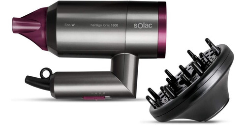 Solac Hair & Go Ionic 180, Secador Plegable Y Ultraligero