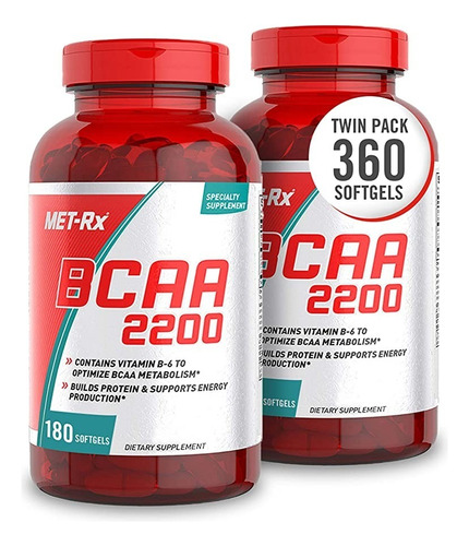 Met-rx Bcaa 2200 Suplemento De Aminoacidos 2 Un 360
