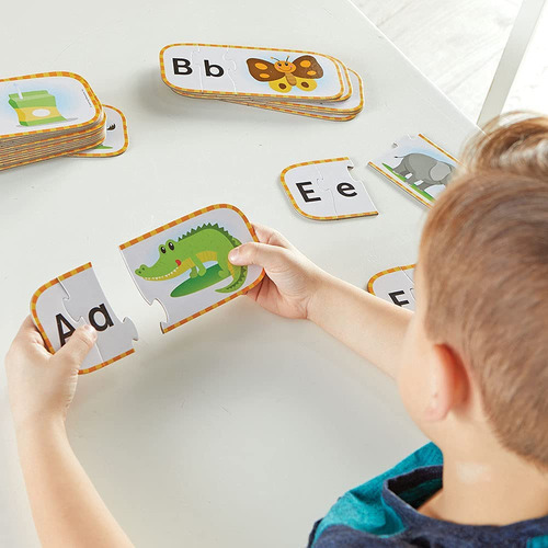 Recursos De Aprendizagem De Cartas De Quebra-cabeça Do Alfab