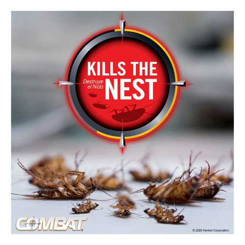 Combat Max Cebo Eliminador Para Cucarachas 8 Estaciones