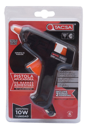 Pistola Aplicadora De Adhesivo En Barra Tacsa 10w Pack X48 P