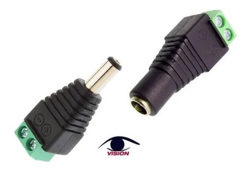 Conector Dc Hembra X50u + Coector Dc Macho X50u C/tornillos 