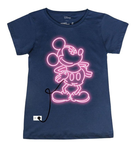 Playera Mascara De Latex Mickey Neón Mldy Niña