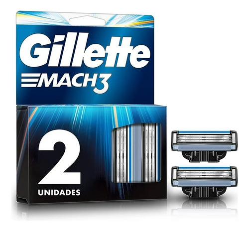 Gillette Mach3 Repuestos Para Afeitar Con Hojas Afiladas 2pz