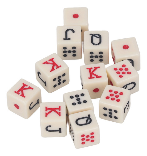 Juego De Dados Con Alfabeto Acrílico, 12 Piezas, Papel Portá