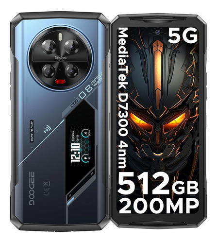 Doogee V40 Pro 5g Celular 36gb+512gb/tf 2tb 200mp 8680mah 6.78 Fhd+ 1.47 Pantalla Trasera Android 14/dual Unlock/nfc