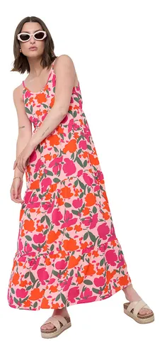 Vestido Mujer Largo Pabilo Rosado Corona