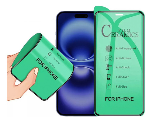 Película 9d Cerâmica iPhone 16 15 14 13 12 11 Pro Max Todos
