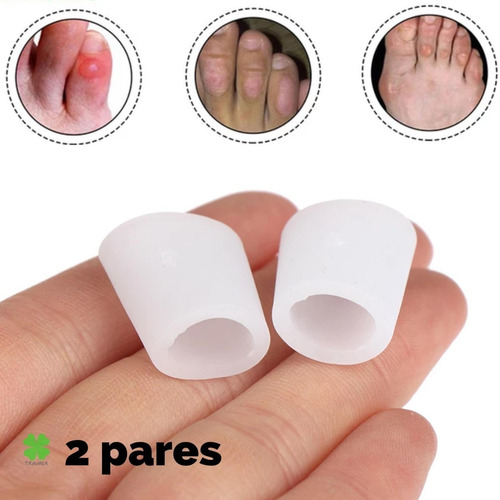 Imagem 6 de 10 de 2 Pares Protetor Separador Dedo Pé Silicone Anti Calos Bolh