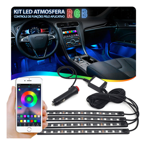 Luz Led Neon Kia Soul 2021 Interno Rgb Controle Aplicativo