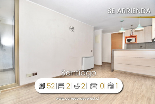 Se Arrienda Departamento 2d 2b Con Bodega, Metro Santa Ana. 