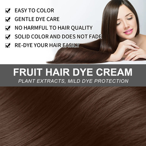 Tinte Para El Cabello Plant Extract Essence 2 En 1 Con Peine