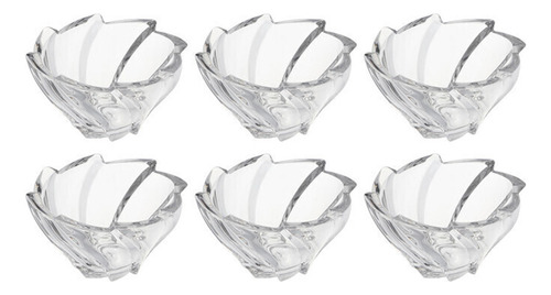 6 Dulceros Bombonera De Vidrio 300 Ml Eleanor Color Transparente