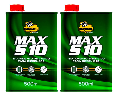 Kit 2 Aditivo Combustível Max S10 Diesel Bardahl 500ml