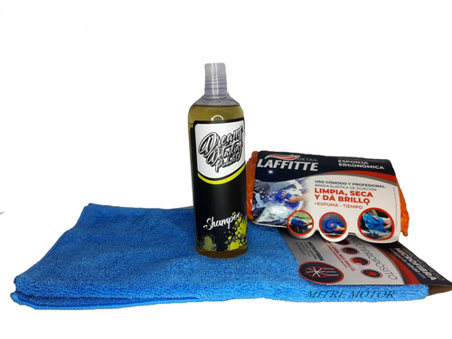 Imagen 1 de 2 de Kit Lavado Shampoo + Esponja Microfibra De Secado