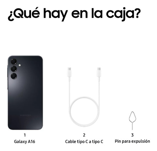 Samsung Galaxy A16 128gb 6gb Ram Con Cargador 25w Original Negro
