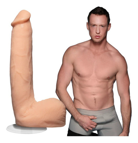 Dildo Grande Realista Doc Johnson Pierce Paris Con Ventosa Color Crema