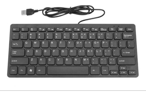 Teclado Alámbrico Aaa-1000 Compatible Con Windows Y Mac Color del teclado Negro