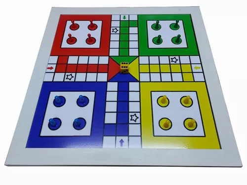 Jogo Ludo Luxo Gigante Tamanho 60x50cm 2 A 4 Jogadores