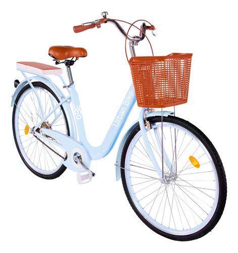 Bicicleta Urbana De Paseo R26 Doble Freno Vintage Canastilla